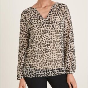 Tie-Neck Popover Blouse